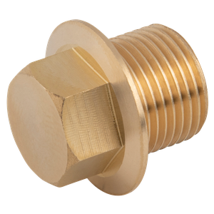 BSPP FLANGED BRASS MALE PLUG