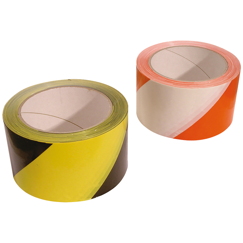 HAZARD WARNING TAPE BLK/YELL 60MM X 66M