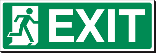 Exit 120 x 360mm Sign