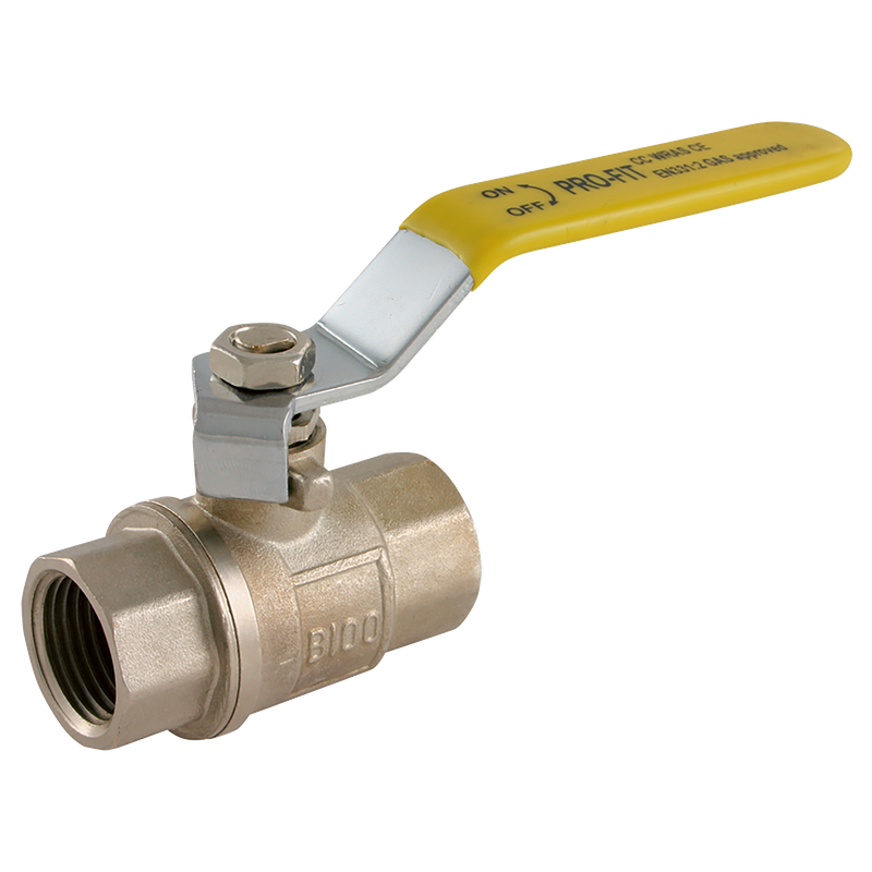 1.1/2BSPP PROFIT BALLVALVE YELLO HANDLE