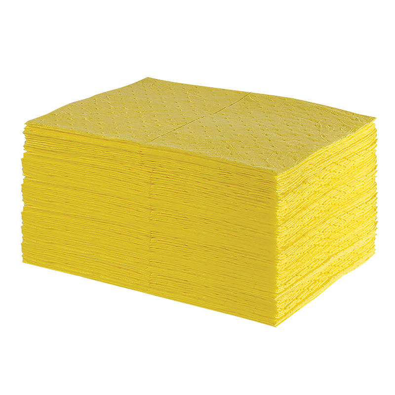 YELLOW CHEMICAL SPILL PADS-100